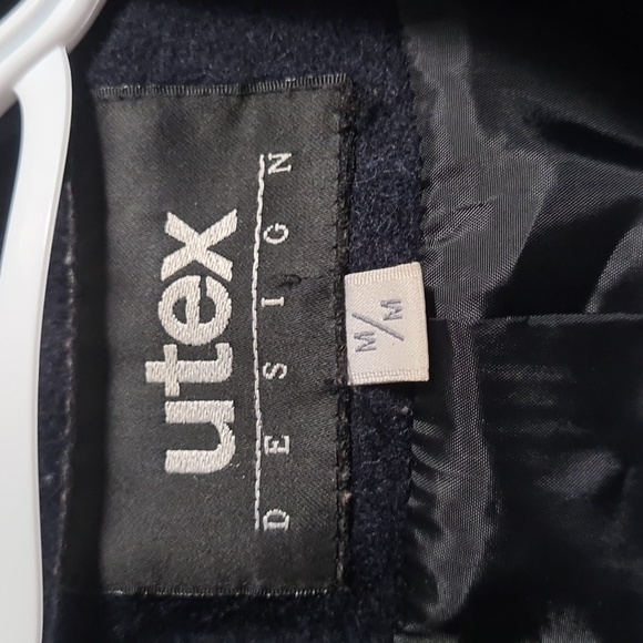 🟡Utex Navy blue Wool Coat - Picture 2 of 8